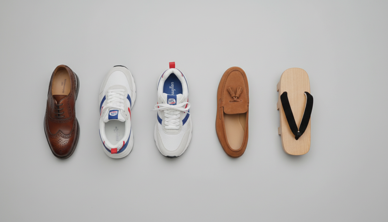 International shoe styles from different countries