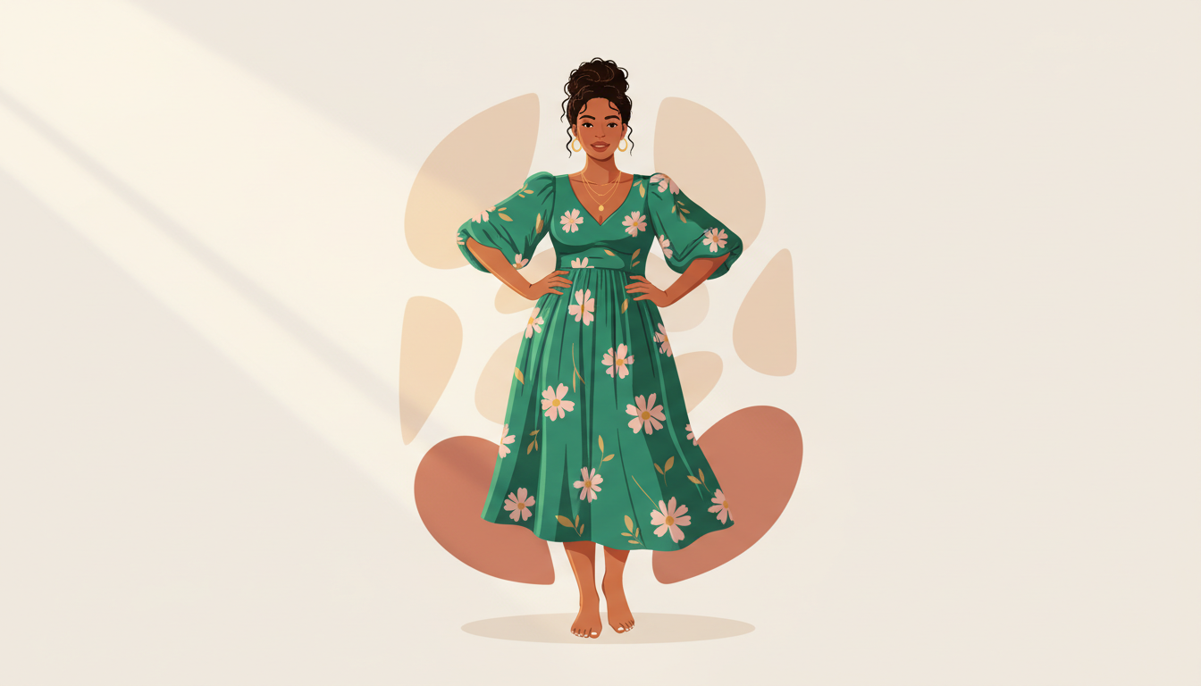 Plus size fashion illustration